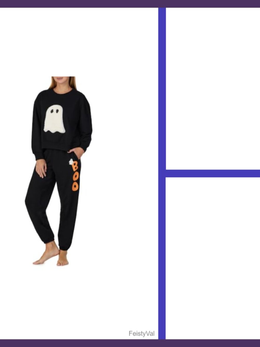 Women's Halloween Graphic Lounge Pajama Set Sweatshirt & Jogger 2-Piece